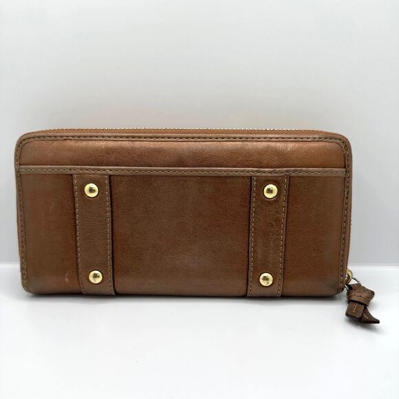 COACH Bronze Zip Around Buckle Wallet - Picture 2 of 10